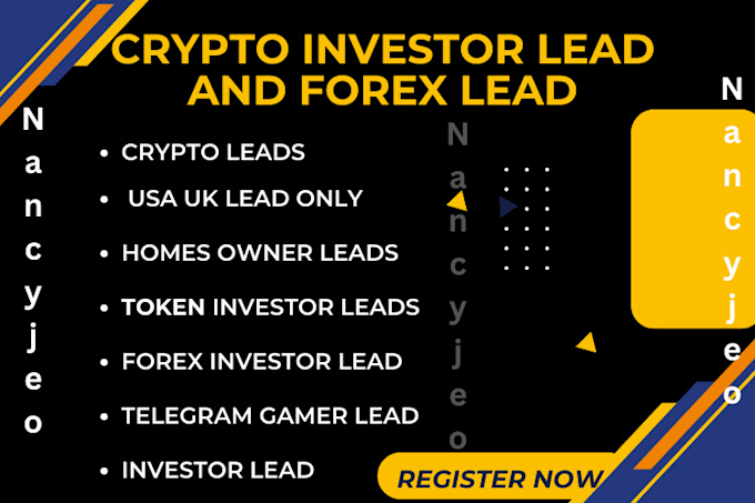 Gig Preview - Provide crypto emails list, gamer lead, forex and crypto investors lead