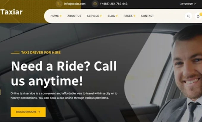 Gig Preview - Develop taxi website, chauffeur, limousine and taxi booking website