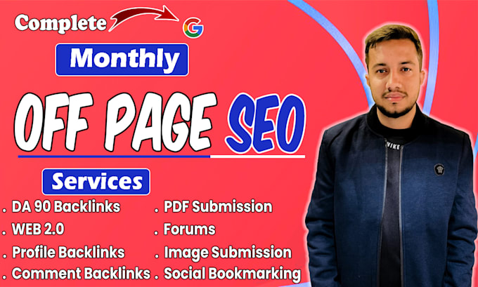 Gig Preview - Do monthly off page SEO link building with quality  backlinks