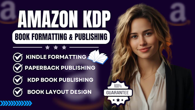 Gig Preview - Do kdp book formatting for amazon kdp self kindle book publishing, layout design