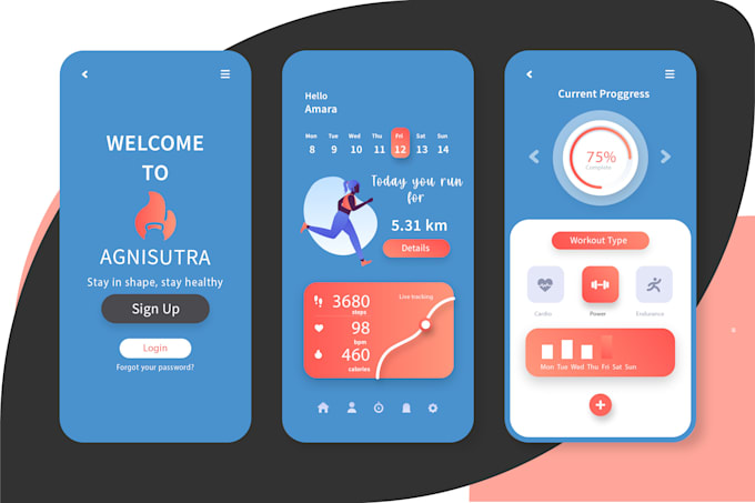 Bestseller - design modern mobile app onboarding screens UI UX