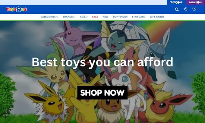 Gig Preview - Design pokémon toys website pokemon plushes store anime doll figure dropshipping