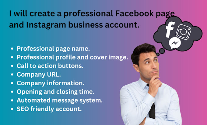 Gig Preview - Create a professional facebook and instagram business page