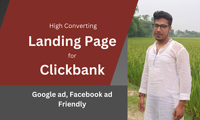 Gig Preview - Create high converting clickbank landing pages with persuasive copy