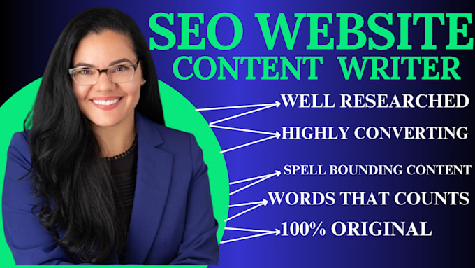 Gig Preview - Be your impeccable content writer for website and SEO copywriting