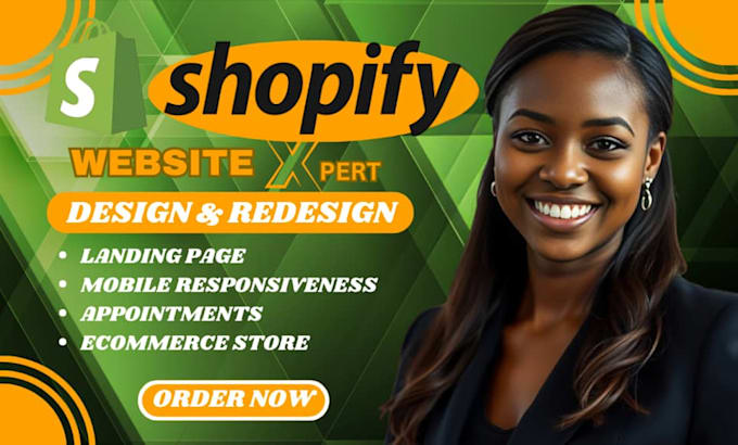 Gig Preview - Do shopify website redesign store design shopify dropshipping shopify website