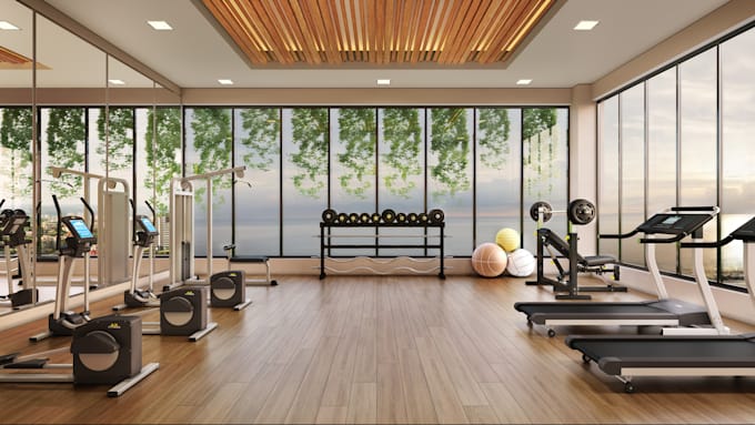 Bestseller - do gym interior design, make 3d model, renders and drawings