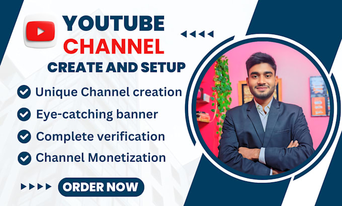 Gig Preview - Perfectly create or setup youtube channel for channel monetization