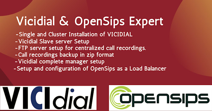 Gig Preview - Setup vicidial dialer and opensips load balancer