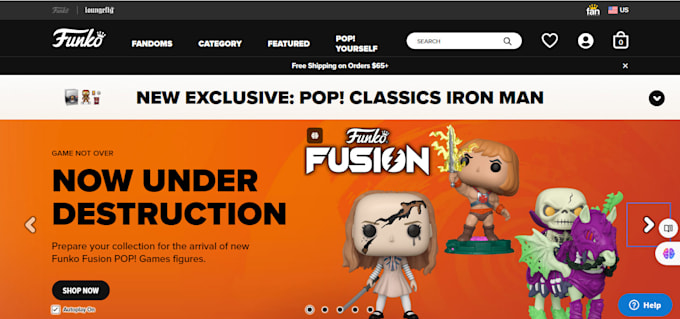 Gig Preview - Design funko toys website funko anime ecommerce store funko pop figures