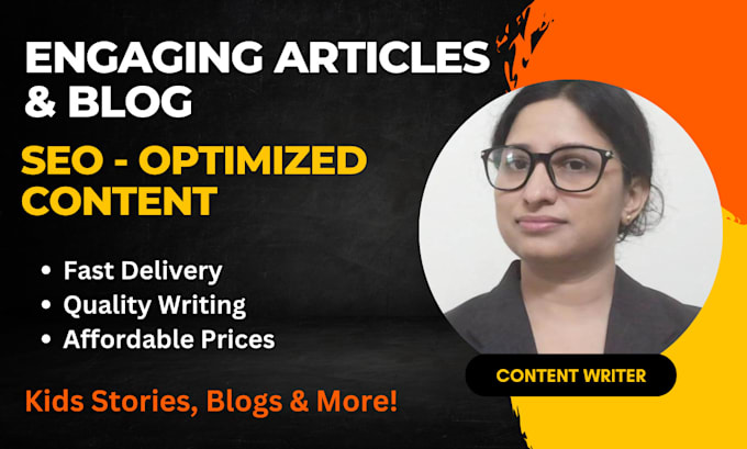 Gig Preview - Write SEO optimized articles and blog posts