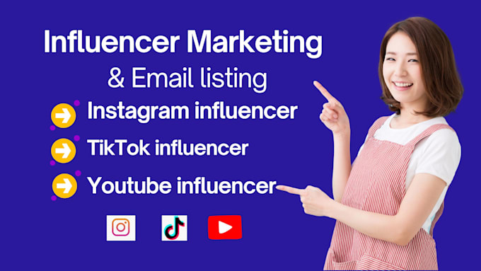 Bestseller - do super fast youtube, instagram, tiktok influencer and email listing