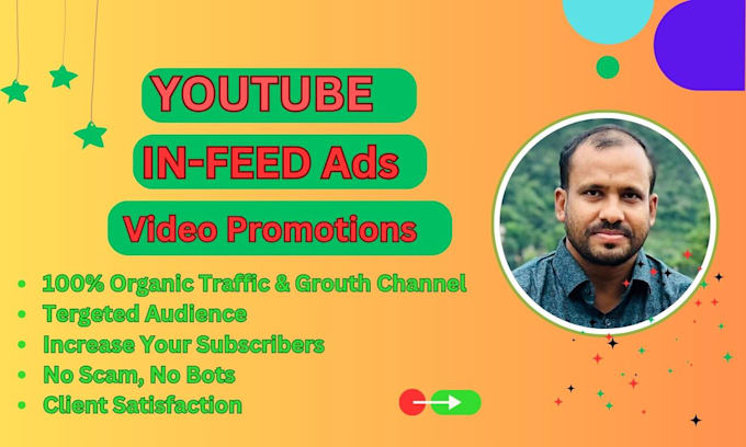 Gig Preview - Do youtube video promotion by infeed video ads