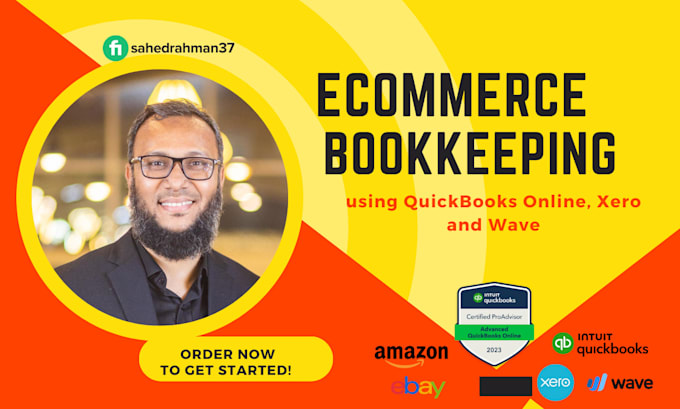 Gig Preview - Do ecommerce bookkeeping in quickbooks, xero, wave and quickbooks clean up