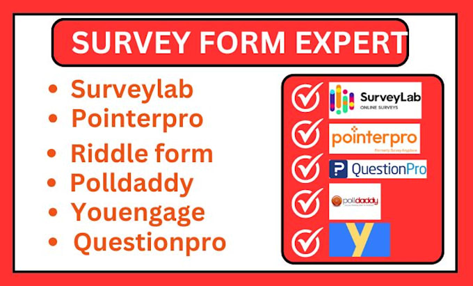 Gig Preview - Pointerpro polldaddy riddle form youengage surveylab questionpro sogolytics