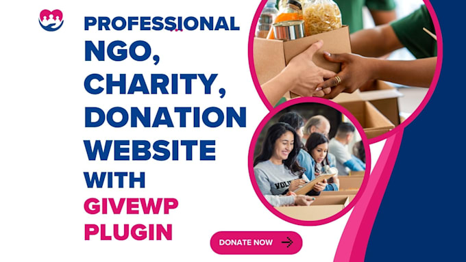 Gig Preview - Develop custom ngo website charity website donations website with givewp plugin