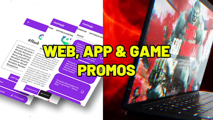 Gig Preview - Create dynamic app website and game promo videos