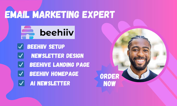 Gig Preview - Setup beehiiv newsletter beehive landing page design beehiiv ai newsletter setup