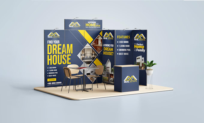 Gig Preview - Create stunning custom trade show booth and backdrop designs