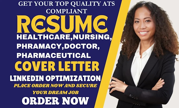 Gig Preview - Write a medical, healthcare, nursing, dental, resume writing and cover letter