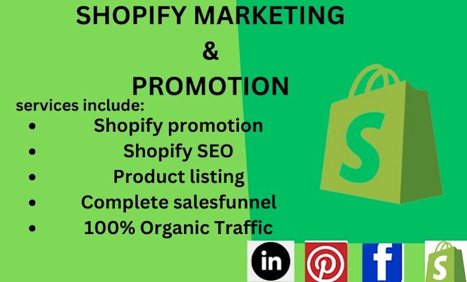 Gig Preview - Shopify marketing and promotion