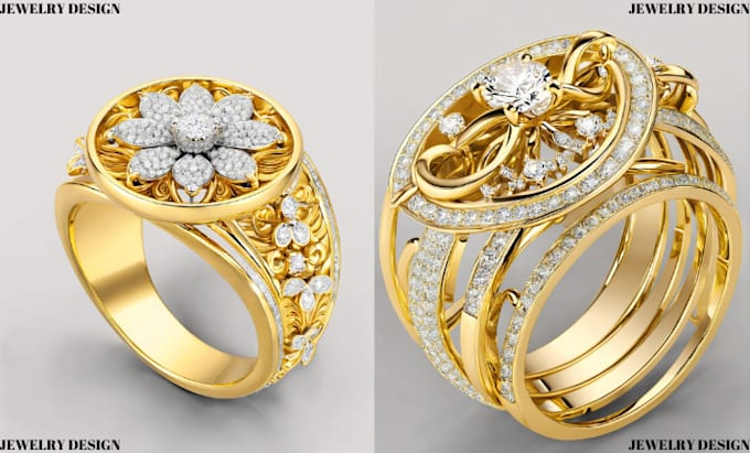 Gig Preview - Do 3d jewelry jewelry retouching ring bangles necklace coin cad for 3d printing