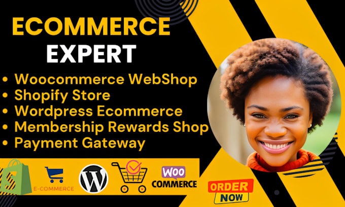 Gig Preview - Create woocommerce wordpress webshop shopify store membership rewards shop