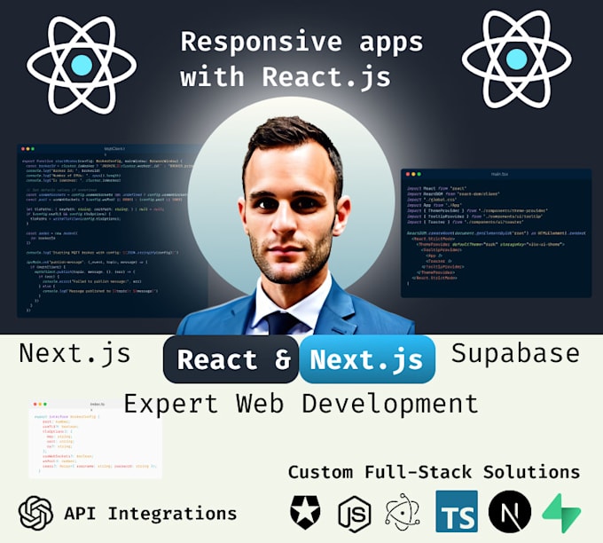 Gig Preview - Build a responsive web application using react and next