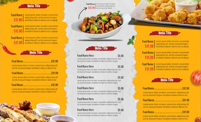 Gig Preview - Do professional restaurant menu design and food menu design