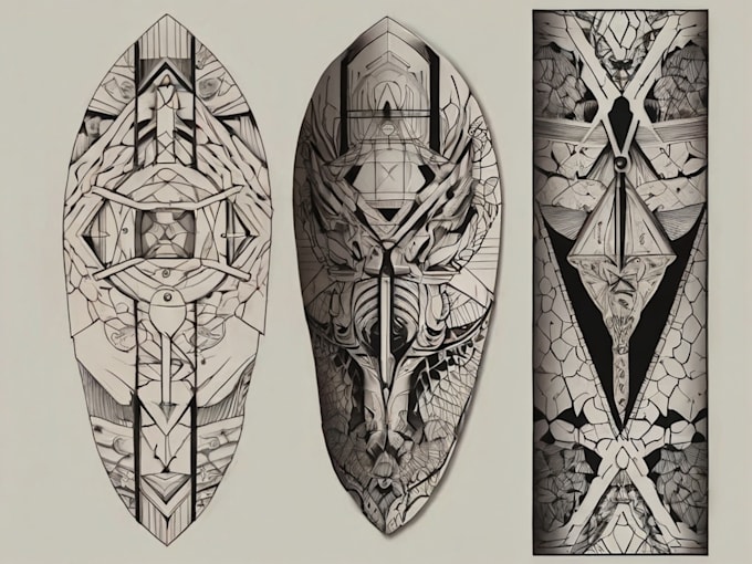 Gig Preview - Make tattoo design linework, geometrical sleeve tattoo