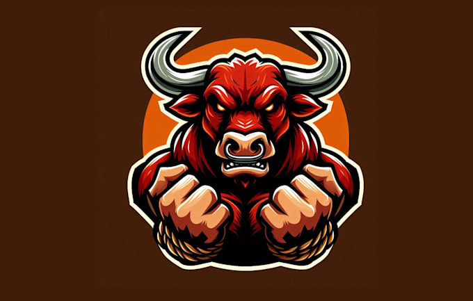 Bestseller - design eye catchy angry bull mascot logo in very short time