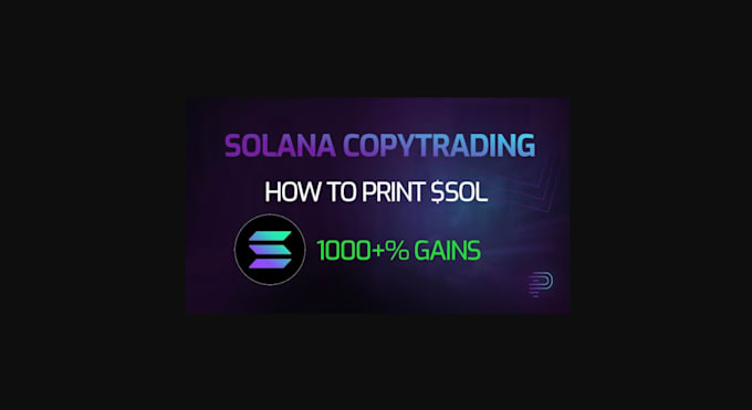 Gig Preview - Build solana front running bot,solana volume,bot,sniper,bot,copy trading