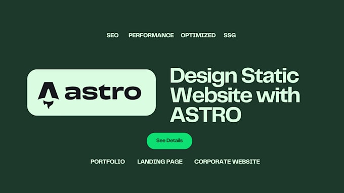 Gig Preview - Design SEO optimised corporate website using astro