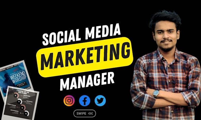 Gig Preview - Be your social media marketing manager and content creator