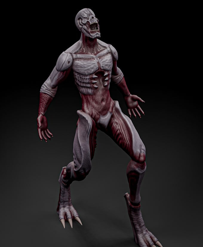 Gig Preview - Sculpt lowpoly creature,3dalien,demond model,frictional monster charcterfor game