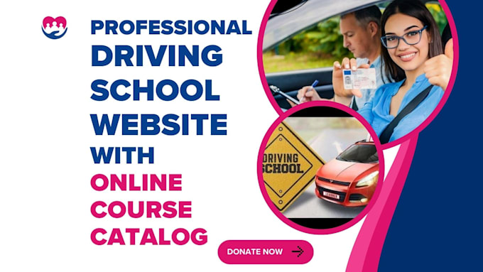 Gig Preview - Develop modern driving school website driving school landing page