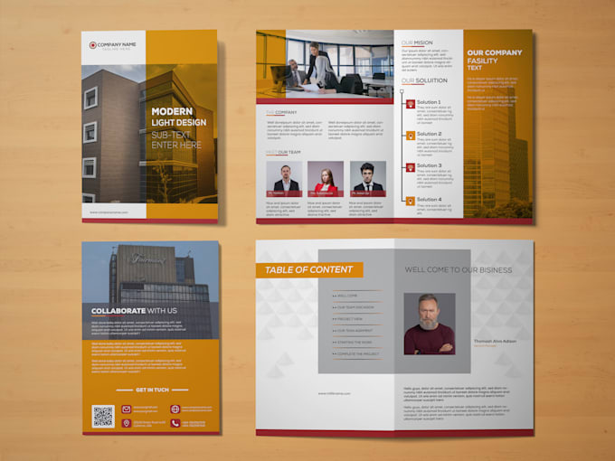 Gig Preview - Do company profile corporate bifold and trifold brochure design