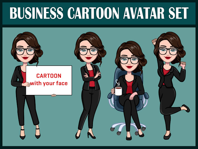 Gig Preview - Draw business cartoon caricature, avatar, character