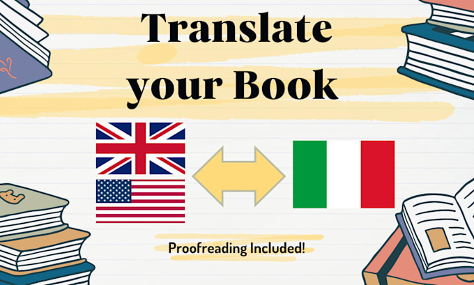 Gig Preview - Translate your book from english to italian