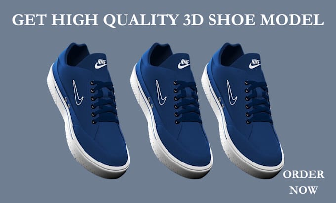 Gig Preview - Make shoe, sneakers, footwear 3d model and photorealistic rendering for you