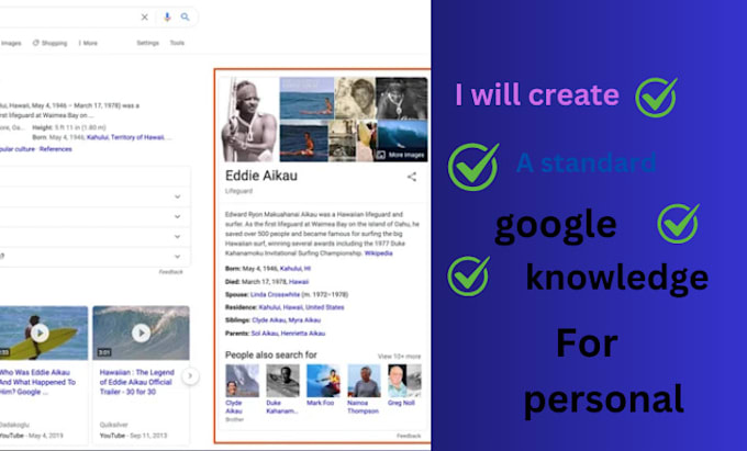 Gig Preview - Create or edit google knowledge panel for artist or individual