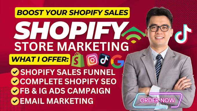 Bestseller - do shopify facebook shop marketing, fb ads, pixel, shopify promotion, tiktok ads