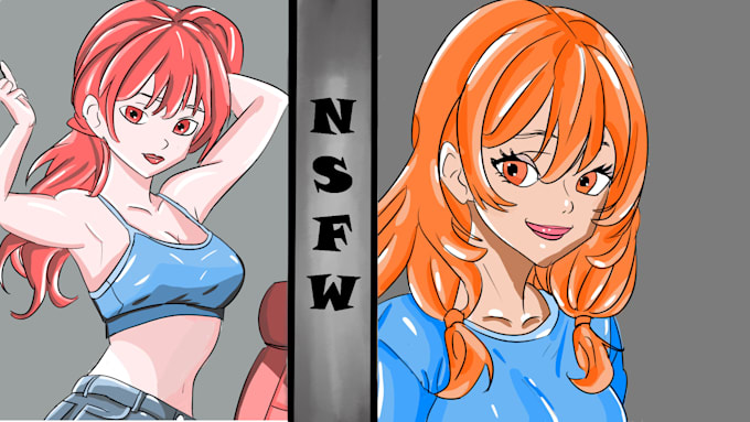 Gig Preview - Drow anime style nsfw fanart ,sexy cartoon character in any poses