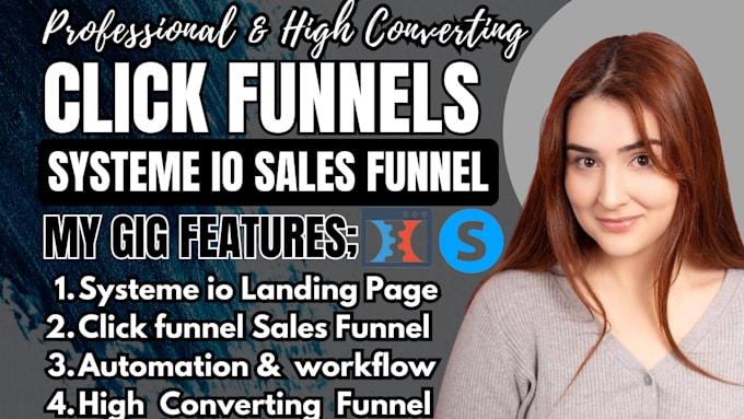 Gig Preview - Design clickfunnels sales funnel, systeme io sales funnel, ebook sales funnel