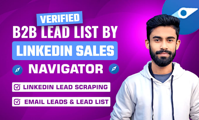 Gig Preview - Do b2b lead generation and prospect list building using linkedin sales navigator