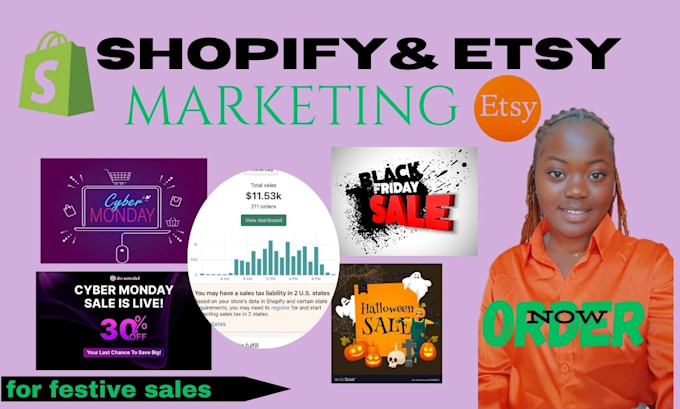 Gig Preview - Boost shopify etsy sales for halloween black friday and cyber monday promotion