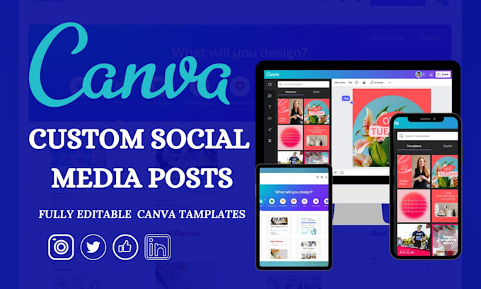 Gig Preview - Design a canva templates for your social media canva posts