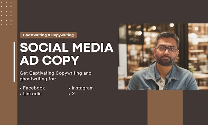 Bestseller - do ads copywriting and ghostwriting for facebook, instagram, linkedin, and x