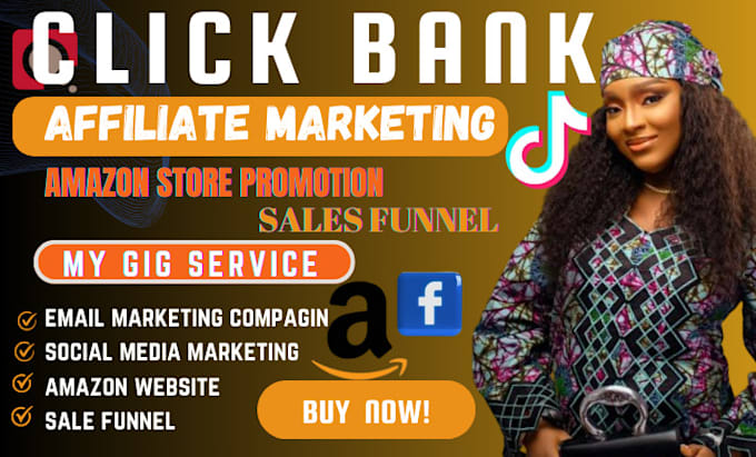 Gig Preview - Boost amazon website affiliate marketing clickbank  passive income