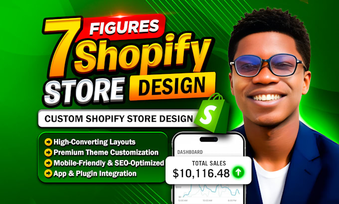 Gig Preview - Design 7 figure shopify dropshipping store, shopify cloning, shopify redesign